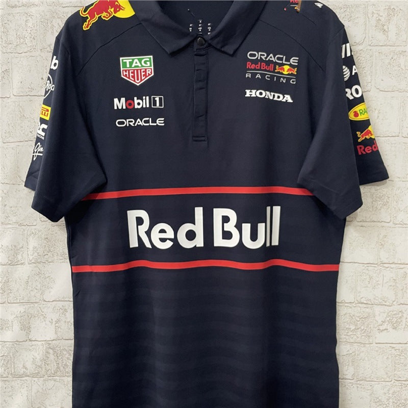 2026 New Fashion Trend Youth F1 Sports Racing Suit Short Sleeve Printed Men's T-shirt Breathable Racing Short Sleeve.